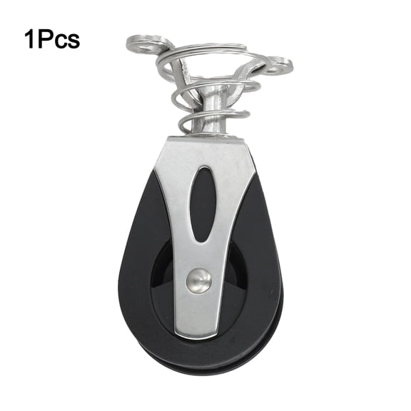 Heavy Duty Single Pulley Block,316 Stainless Steel With Nylon Sheave For Marine Rigging And Sailboat Accessories, Fits Ropes Up To 3/8 Inch(B)