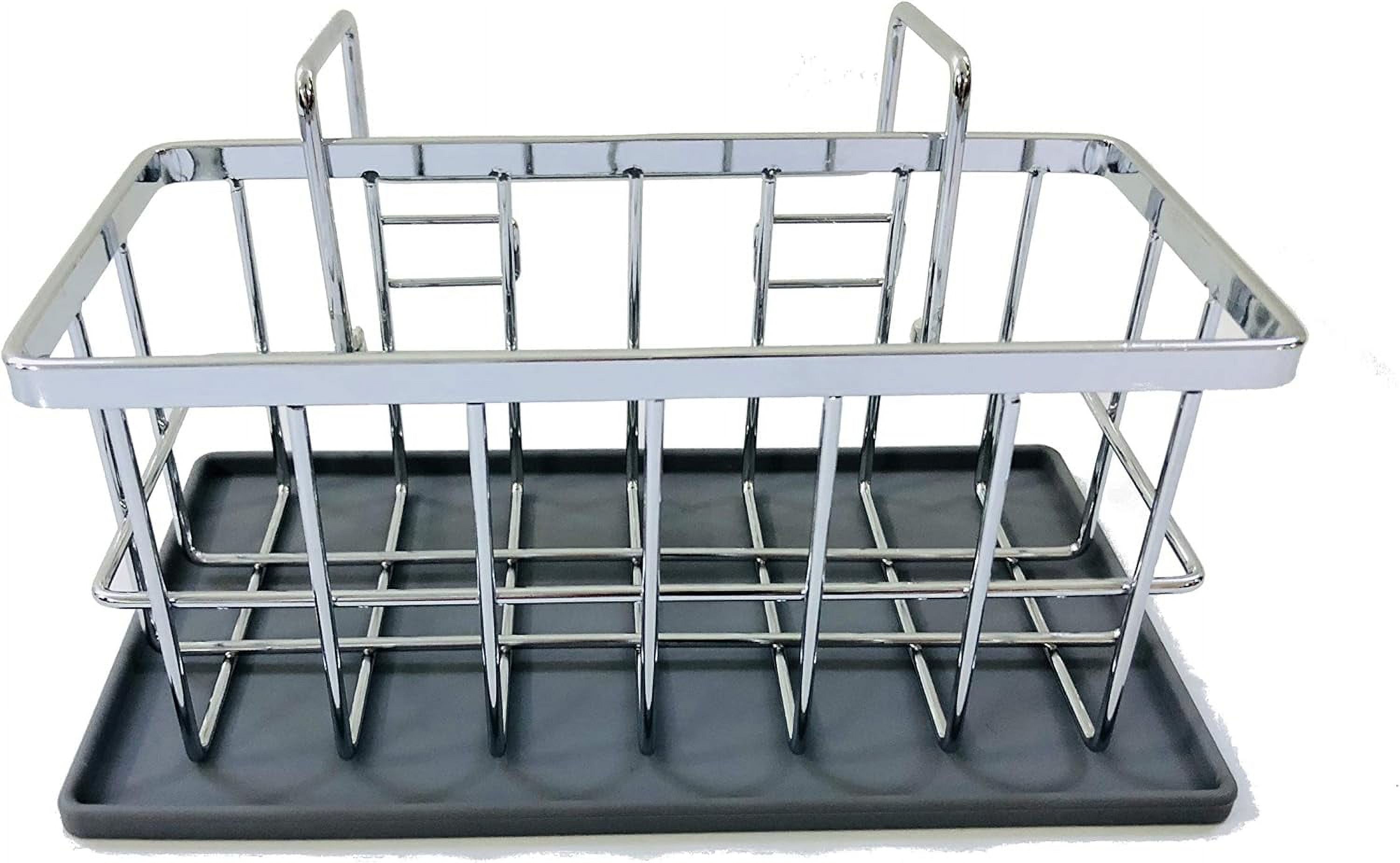 Heavy Duty Sink Caddy For Wet Dish Rag Sponge Holder Hang, Suction