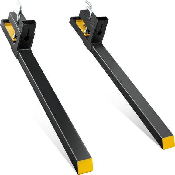 Heavy Duty Skid Steer Pallet Forks, 60" Bucket Attachment with 4000 lb Capacity for Tractor and Material Handling