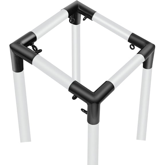 Heavy Duty Slant Roof Corner Canopy Fitting Kit, Metal Frame Connector for DIY Canopy Carport Shed Gazebo Greenhouse, 4 6 8 10 Leg Options (6 Leg Kit)