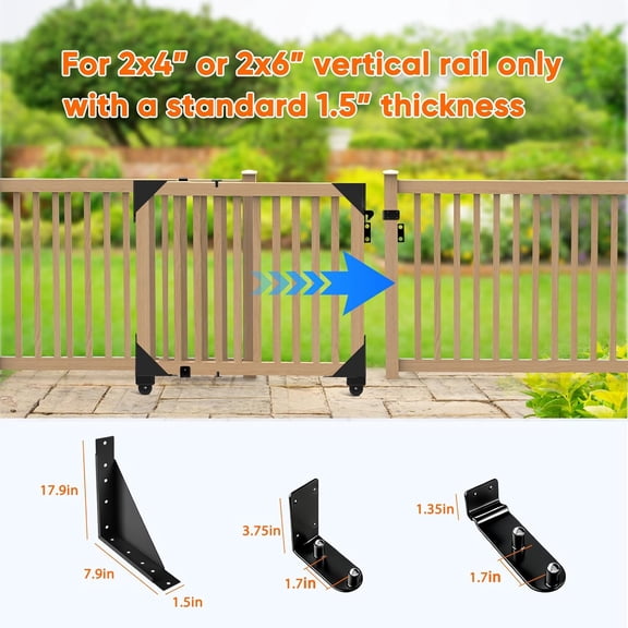 Heavy Duty Sliding Gate Kit for Wooden Fence with Anti-Sag Design and Smooth Wheels