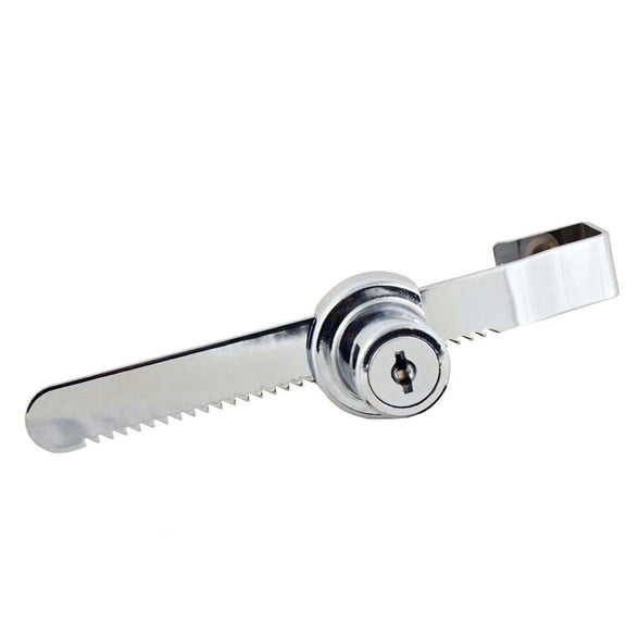 Heavy-Duty Sliding Glass Door Lock for Terrariums, Professional Chrome-Finished Lock with 2 Keys for Reptiles and Snakes