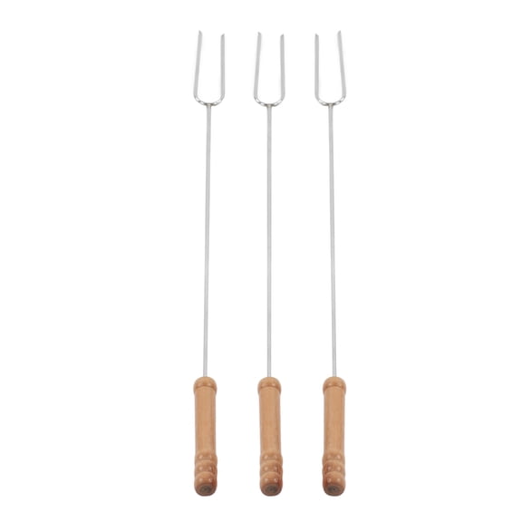 Heavy,Duty Smore Sticks, 47.2cm Long, Wood Handle, Perfect For Bonfires, Hot Dogs  Marshmallows, 3pc Set