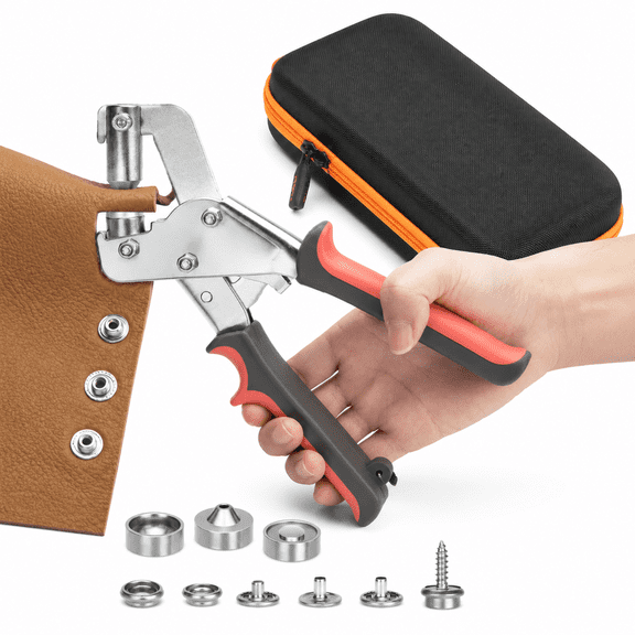 Heavy Duty Snap Fastener Tool Kit with 560 Stainless Steel Snaps for Canvas, Tarps, Leather and Repairs