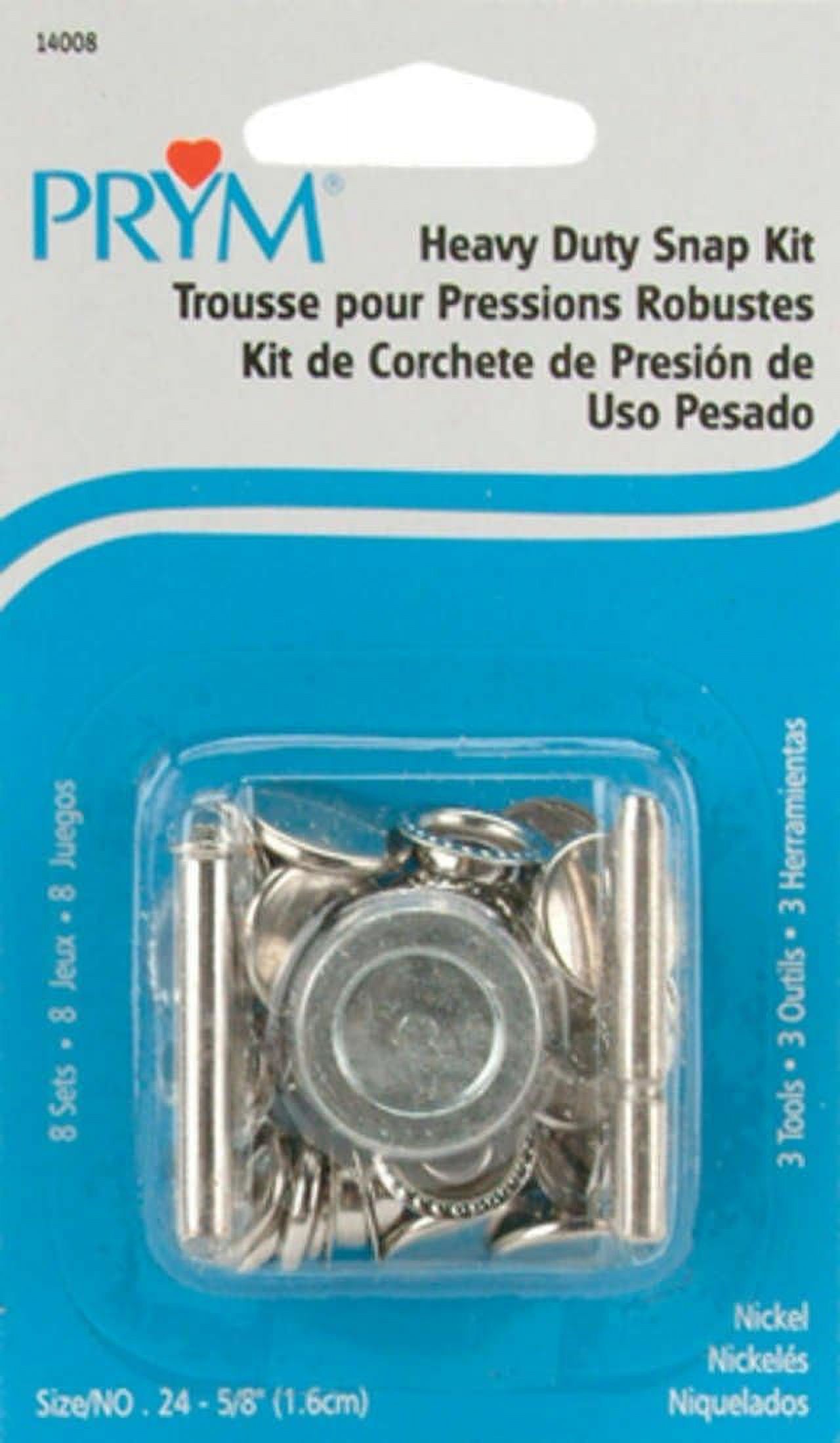 Heavy Duty Snap Kit 5/8" 8/Pkg