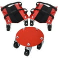 thumbnail image 1 of Heavy Duty Snowmobile Dolly with V-Slide Design, 2.5" Swivel Casters, Rubber Ski Pads, 1500Lbs Capacity, Red, 1 of 9
