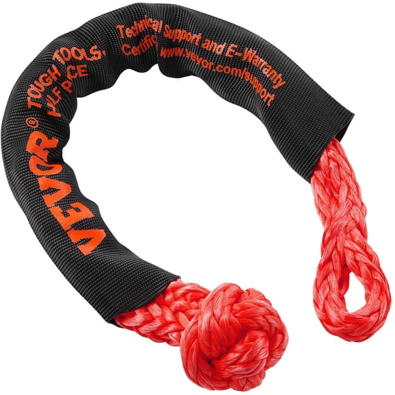 Heavy-Duty Soft Shackle Recovery Rope, 2PCS 1/2"x22", 44092lbs Tensile, Winch Accessory
