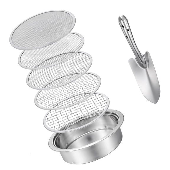 Heavy Duty Soil Screening Tool with 5 Different Meshes Sizes Compost Sieve for Optimal Particle Separation in Gardening