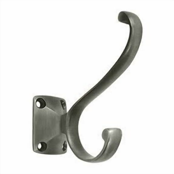 Deltana Cahh35 Double Prong Coat And Hat Hook - Nickel