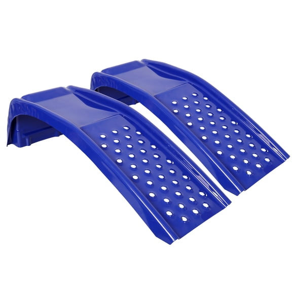 Heavy Duty Solid Steel Car Ramps, 8000 LBS Capacity Auto Service Ramps, Pack of 2 Vehicle Ramps for Truck, SUV, Car Maintenance & Oil Change, Blue