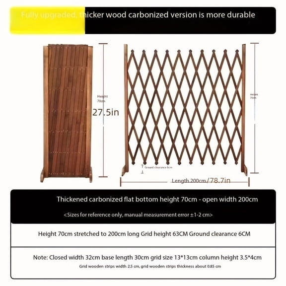 Heavy-Duty Solid Wood Dog Gate with Thickened Mesh - Indoor/Outdoor Pet Barrier for Doorways. Perfect Gift For 2026.