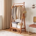 Heavy‑Duty Solid Wood Freestanding Clothes Rack, A‑Shaped Garment ...