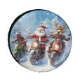 thumbnail image 1 of Heavy Duty Spare Tire Cover 15inch Santa Claus And Reindeer Riding Motorcycle Weatherproof Universal Wheel Protectors Xmas Holiday Decor Universal Fit for Trailer SUV Truck Camper Travel Trailers, 1 of 8
