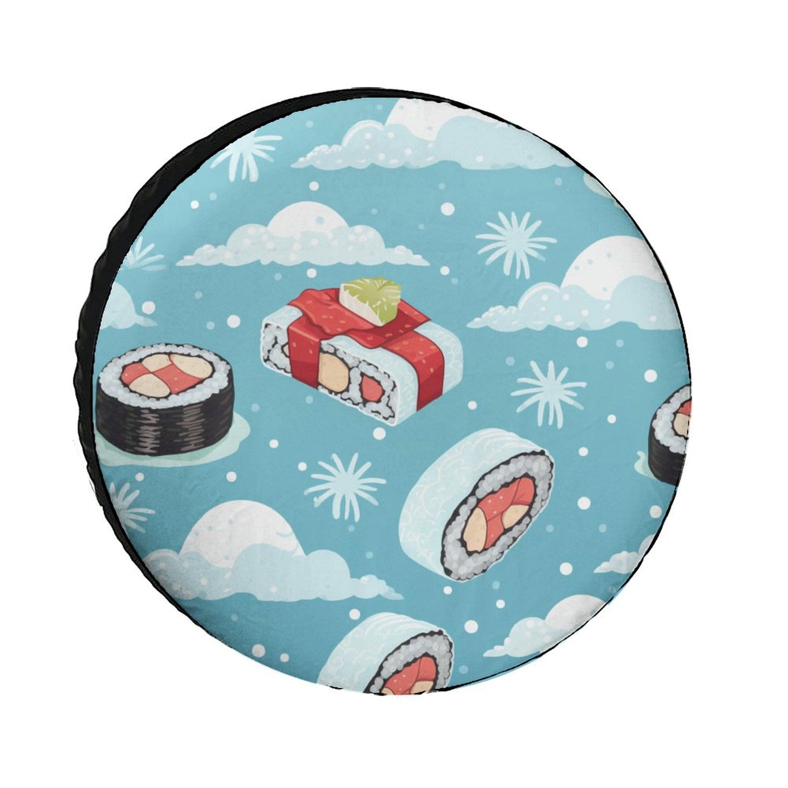 Heavy Duty Spare Tire Cover Funky Japanese Sushi Camping Wheel ...