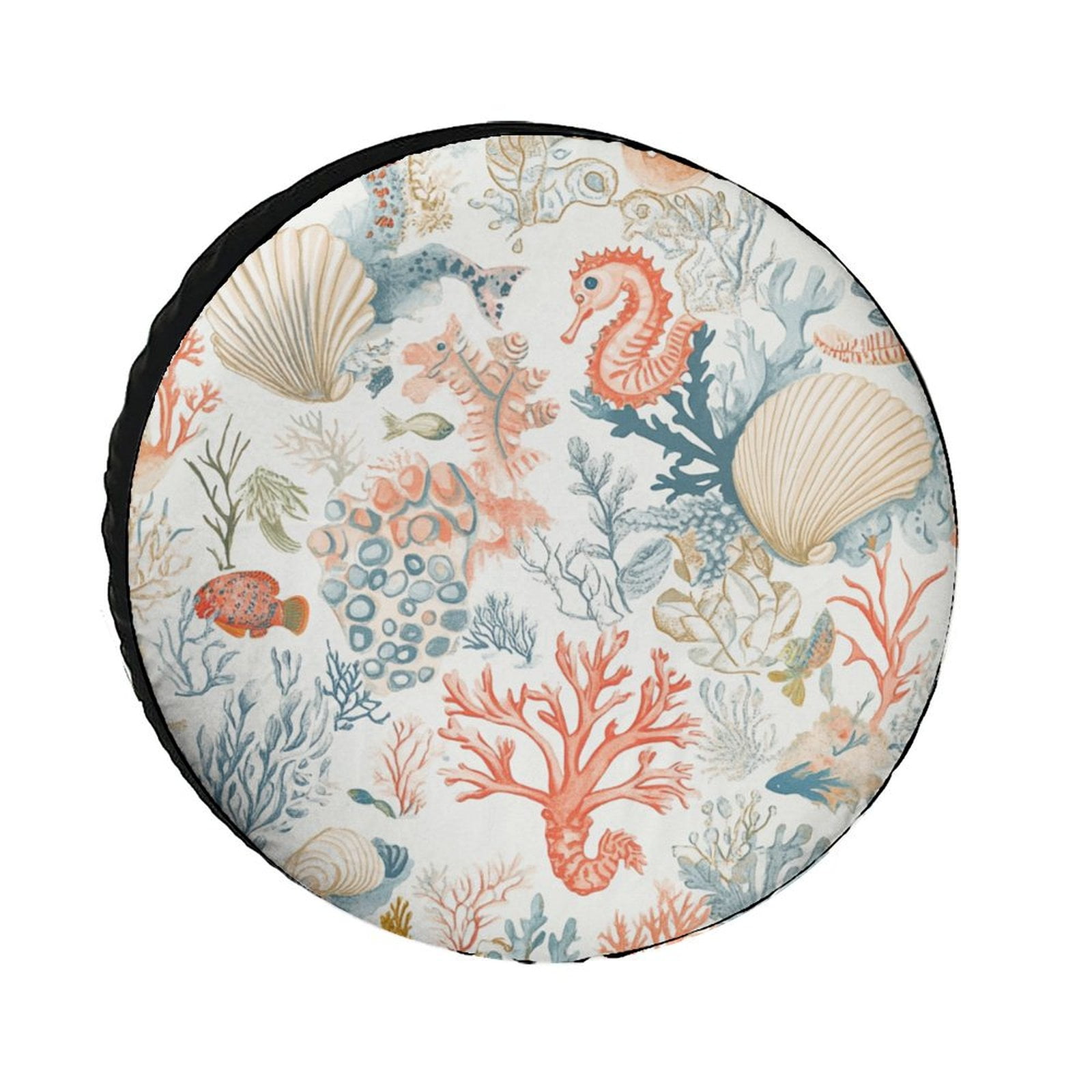 Heavy Duty Spare Tire Cover Underwater Seahorse with Shells And Corals ...