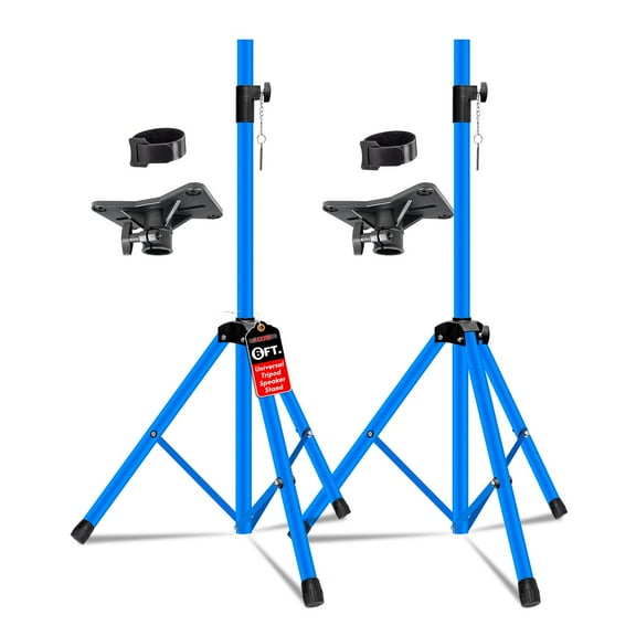 Heavy-Duty Speaker Stand Pair (2PK) - Adjustable 40" to 72" Height, 100LB Capacity, 35mm Pole for PA/DJ/Studio Monitors, Tripod Base with Safety Lock & Non-Slip Feet