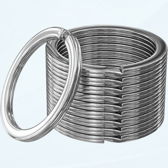 Heavy Duty Split Key Rings Bulk, Large Metal Keychain Rings for Car Home, Dog Tag Lanyards, School Office DIY