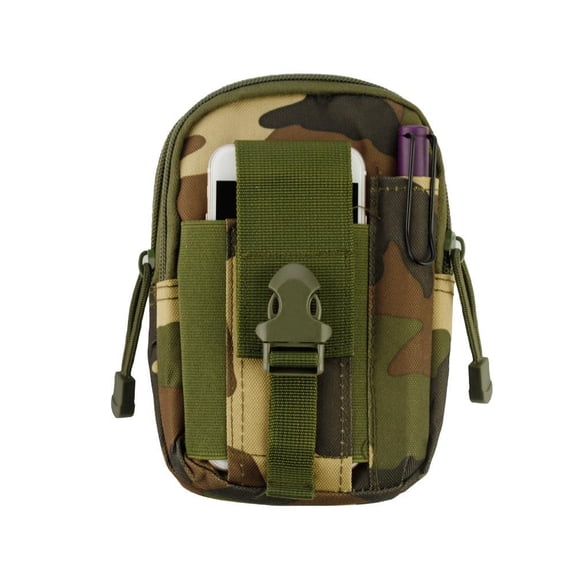 Heavy Duty Sports Waist Pack Pocket Belt for Motorola Moto E, E 2nd generation, Electrify M, XT907 Droid Razr M, MB865 Atrix 2, Droid 3 (Jungle Camo) + MND Mini Stylus