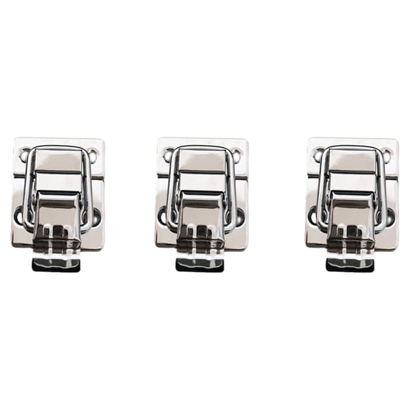 UKCOCO 6PCS Heavy Duty Clamps Chest Trunk Latch Hasp Locking Stainless Steel Silver For Daily Use