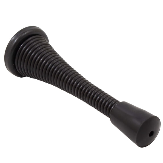 Heavy-Duty Spring Door Stop, 3 Inches, Matte Black by Stone Harbor Hardware