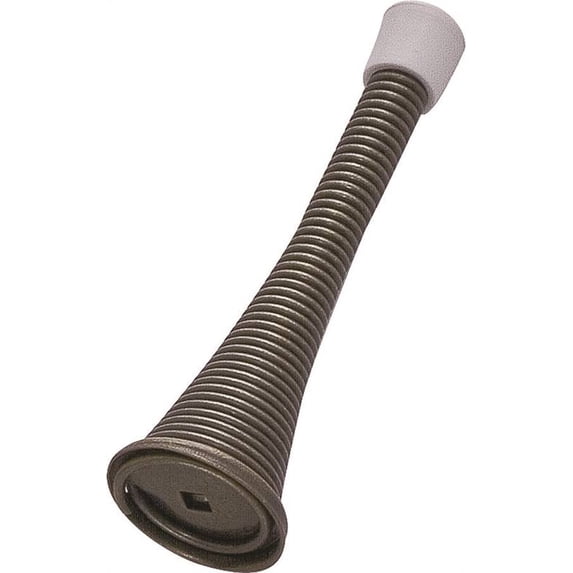 Heavy Duty Spring Door Stop, Steel, Antique Brass Mintcraft 62-B041 Steel