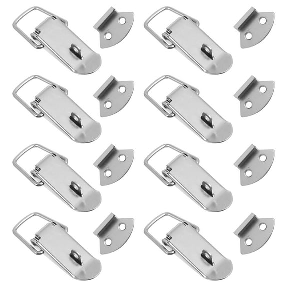 Heavy Duty Spring Metal Cabinets Wooden Box Lock Toggle Cupboard Catch Hasp 8 Sets