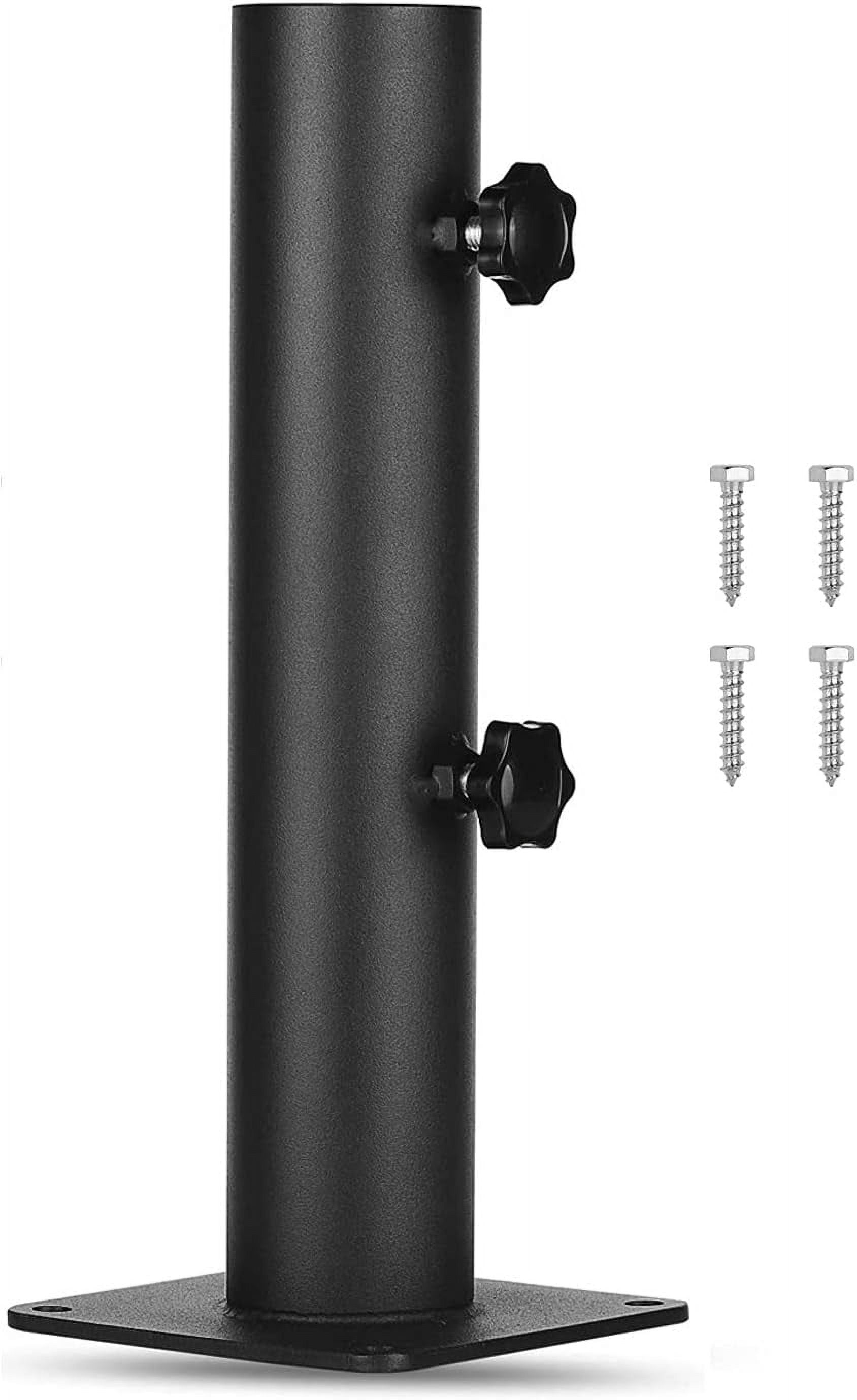 Heavy Duty Square Steel Umbrella Base With Adjustable Knob, Umbrella Holder For Patio, Docks, Picnic Tables