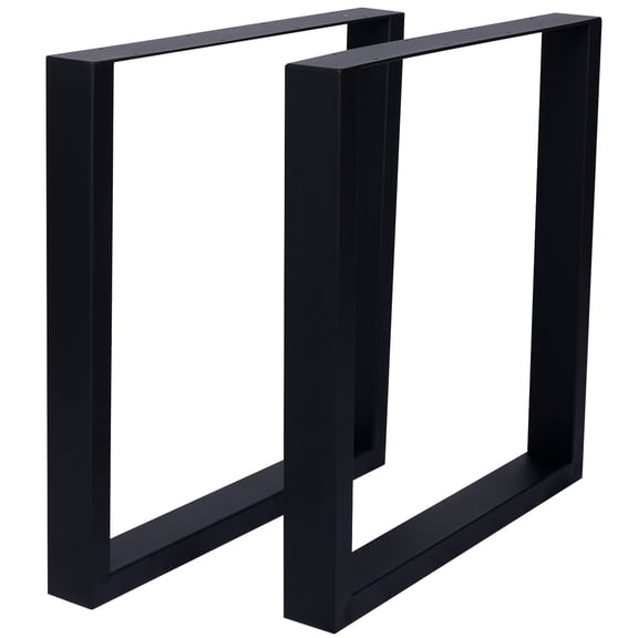 Heavy Duty Square Table Legs 28x24 Inch, Wide Metal Desk Legs for Coffee Table, Set of 2