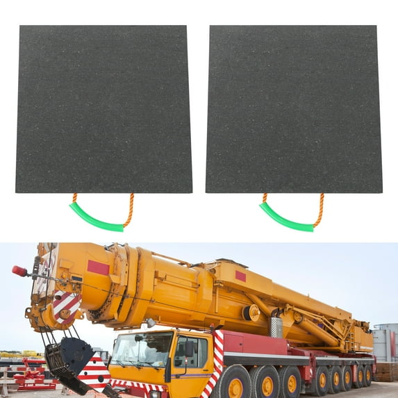 Heavy-Duty Stabilizing Blocks 18x18x1.5in, 2-Piece RPE Support Pads with 11023-176370lbs Capacity, Zero Insulation Design, Perfect for Disaster Relief, Road Maintenance