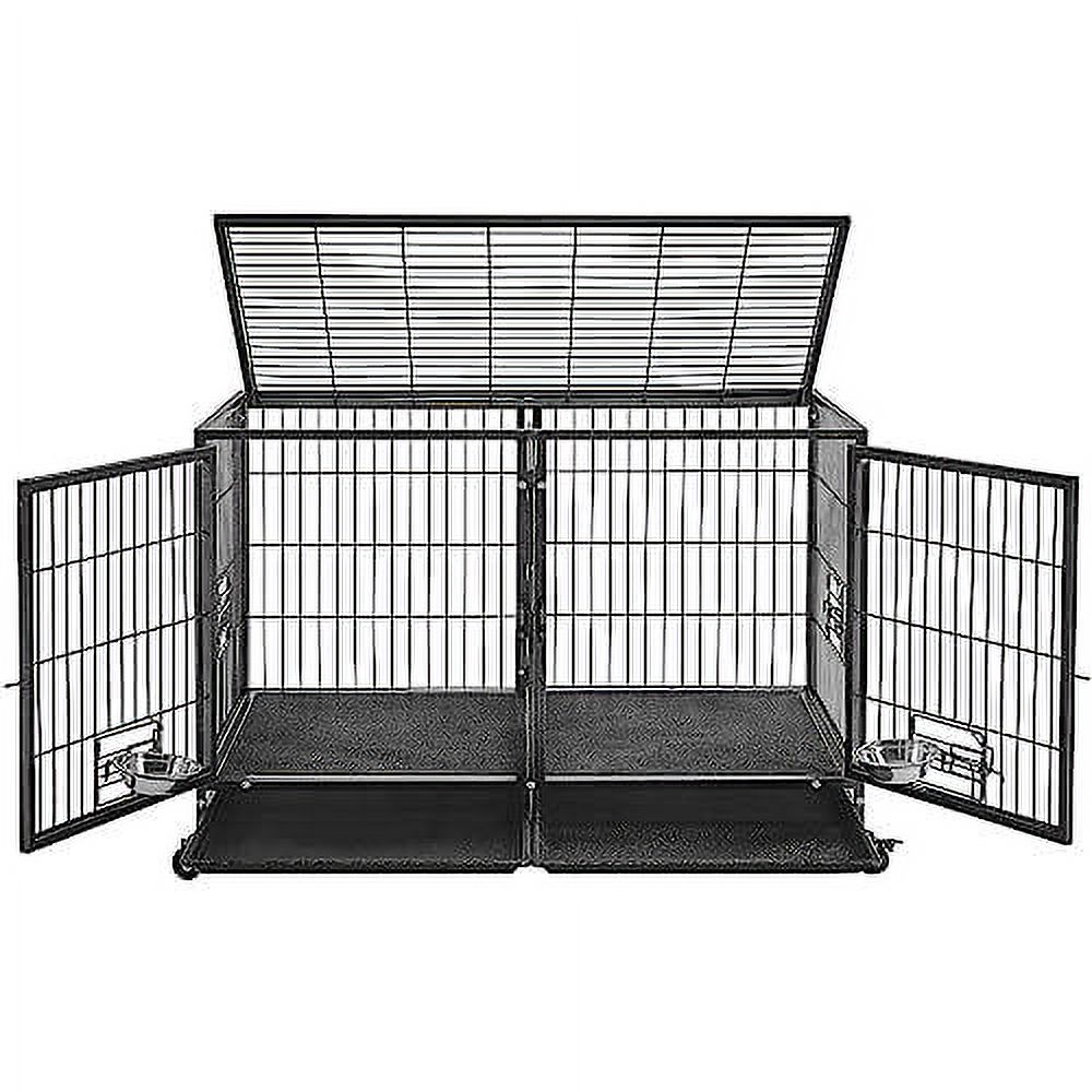 Heavy Duty Stackable Dog Crate Open Top Pet Metal Crate Kennels With
