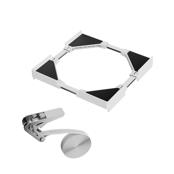 Heavy Duty Stackable Laundry Rack, Noise-Reducing Washer Dryer Frame, Adjustable Fridge Base with Removable Drying Shelf