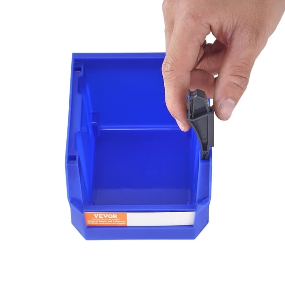 Heavy Duty Stacking Bins, 5-Inch Small Storage Containers, 24-Pack  Organizer for Office, Closet, Kitchen (Blue/Red)