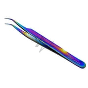 Heavy Duty Stainless Steel 3D 5D 6D Volume Eyelash Extension Tweezers Fine Point A2ZSCILAB Strong Curved Plasma Coated