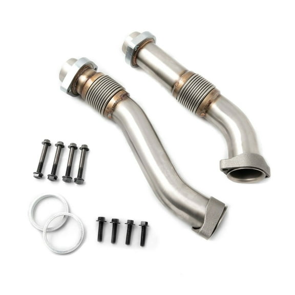 Heavy Duty Stainless Steel Bellowed Up Pipe Kit Early 1999 Ford 7.3L Powerstroke