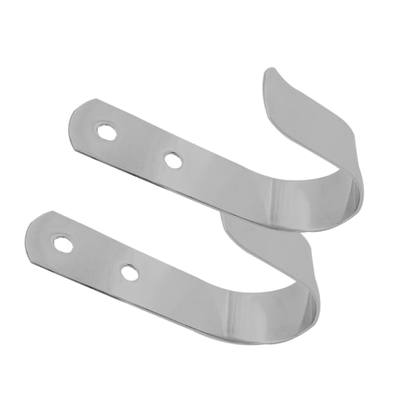 Double Hole Wall Mounted Stainless Steel J-Type Clothes Hook Small Hook for Coat Clothes Hat Bag Purse Towel