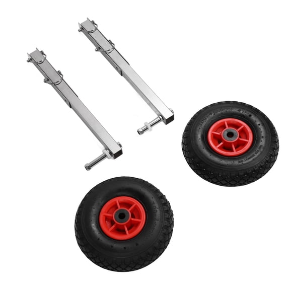 Heavy-Duty Stainless Steel Boat Transom Launching Wheels for Inflatable Dinghy and RIB Boats 2Pcs Set