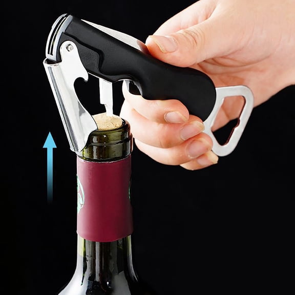 Heavy Duty Stainless Steel Bottle Opener for Beer Wine Soda, Multi-Function Bar Tool with Ergonomic Handle, Compact Kitchen Gadget for Home Bartending, Portable Cap Lifter