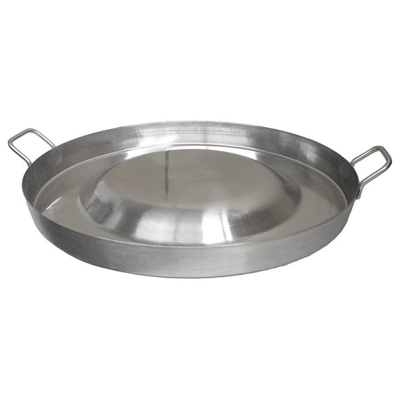 Heavy Duty Stainless Steel Frying Pan and Serving Platter for Authentic Mexican Tortillas and Tacos, 21.25" Comal Para Tortillas Tacos Mexicanos (Convex)