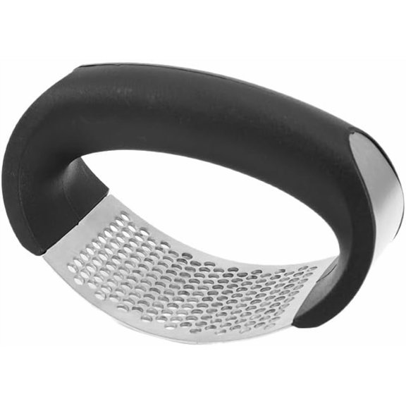 Heavy-Duty Stainless Steel Garlic Press, Manual Garlic Crusher, Paddle-Style Garlic Paste Maker