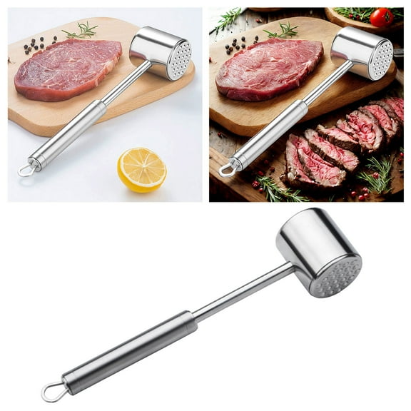 Heavy Duty Stainless Steel Meat Mallet Pounder Tool for Steak Chicken Beef Kitchen Utensils and Gadgets
