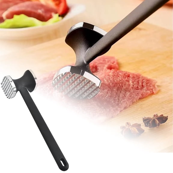 Heavy Duty Stainless Steel Meat Mallet Tool Kitchen Pounder for Steak Chicken Pork and Poultry