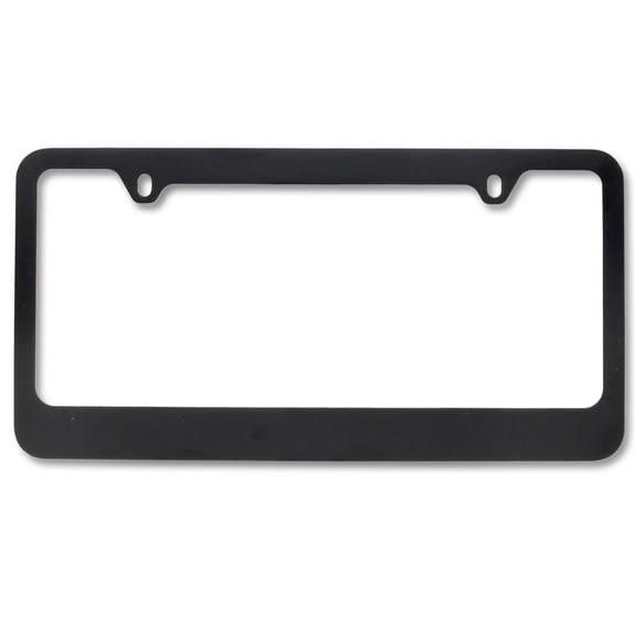 Heavy Duty Stainless Steel Metal Matte Black Blank Plain License Plate Frame Universal Fit for Car Truck SUV Slim