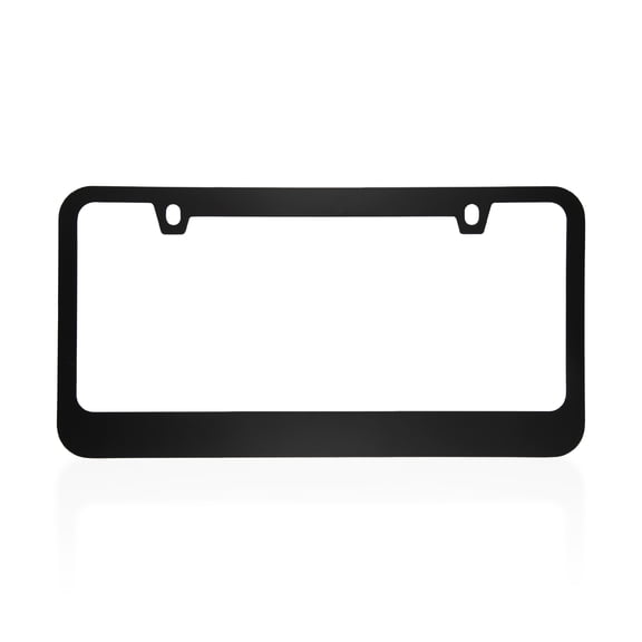 Heavy Duty Stainless Steel Metal Matte Black Blank Plain License Plate Frame Universal Fit for Car Truck SUV Slim