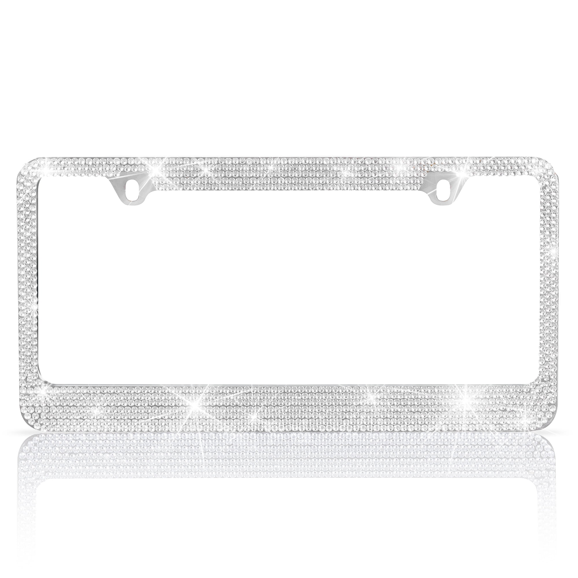 Pittsburgh Penguins License Crystal Sport Silver good Frame Sparkle Auto Bling Rhinestone Plate Frame with Swarovski Elements Made by WeCrystal