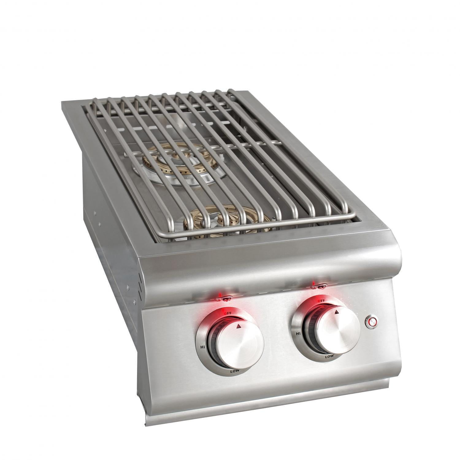 Stainless Steel Natural Gas Double Side Burner with Lid