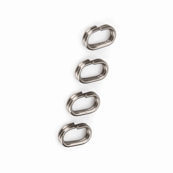 Heavy Duty Stainless Steel Oval Split Rings Premium Fishing Tackle Connector Double Loop Terminal Rigging Rings for Saltwater and Freshwater Live Bait Lures 100-Pack 5x8mm 0.20x0.31 Inches