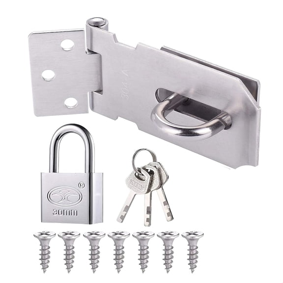 Heavy Duty Stainless Steel Padlock Set Secure Outdoor Indoor Use High Lock With Keys Rustproof For Gate Fence Locker Toolbox