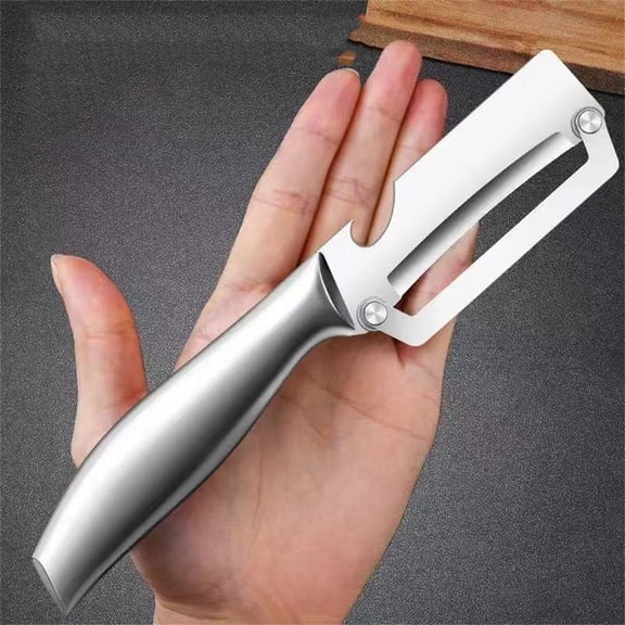 Heavy Duty Stainless Steel Peeling Knives, Special Curved Blade Design for Sugarcane Skin Removal, Sharp Labor Saving Kitchen Cutting Tools for Fruit and Vegetable Skin Trimming