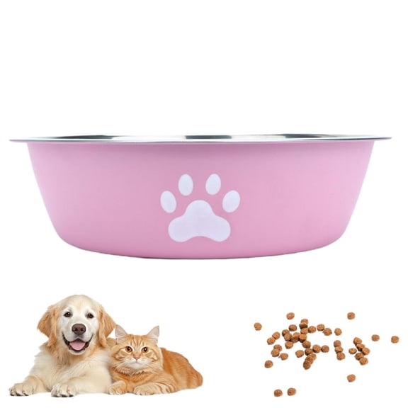 Heavy‑Duty Stainless Steel Pet Bowls 4.33"/5.51"/7.09", Non‑Slip Rubber Base Food Water Dish For Cats Puppies Medium Dogs