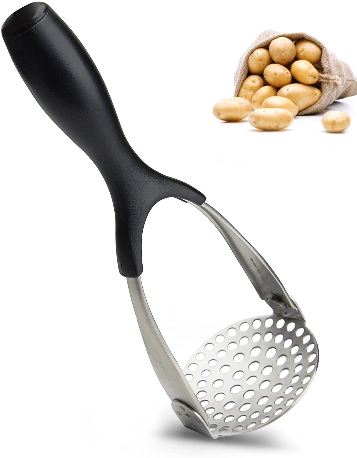 Foldable potato outlet masher